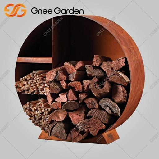 Corten Steel Log Holder Garden Outdoor Corten Steel Log Holder Garden Outdoor