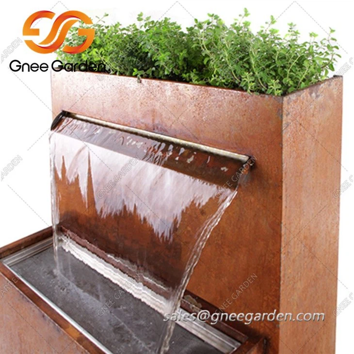 corten fountain for pond