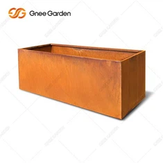 Corten tērauda rūsas sienas stādāmā iekārta ar mājas numuru