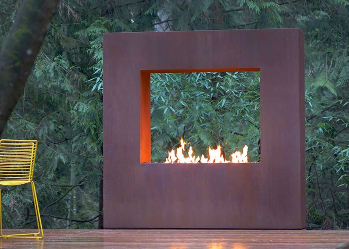 Savvaļas uguns sfēra Rūsa Metāla Corten Tērauda Fire Pit Ball