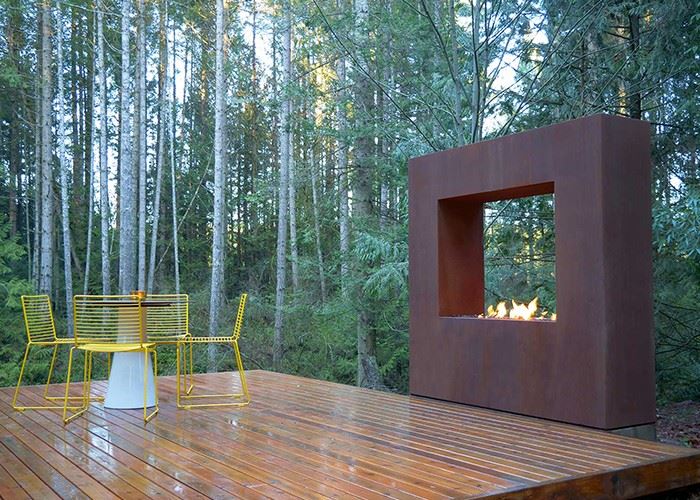 Wildlife Fire Sphere Rust Metal Corten Steel Fire Pit Ball
