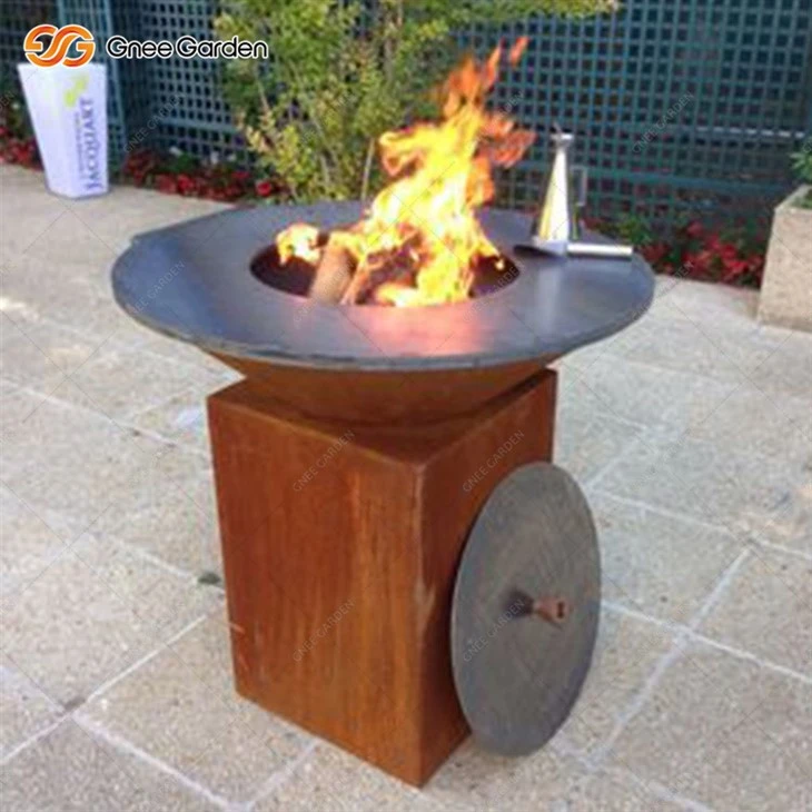 Rust Weathering Steel Smokeless BBQ Grill for Outdoor